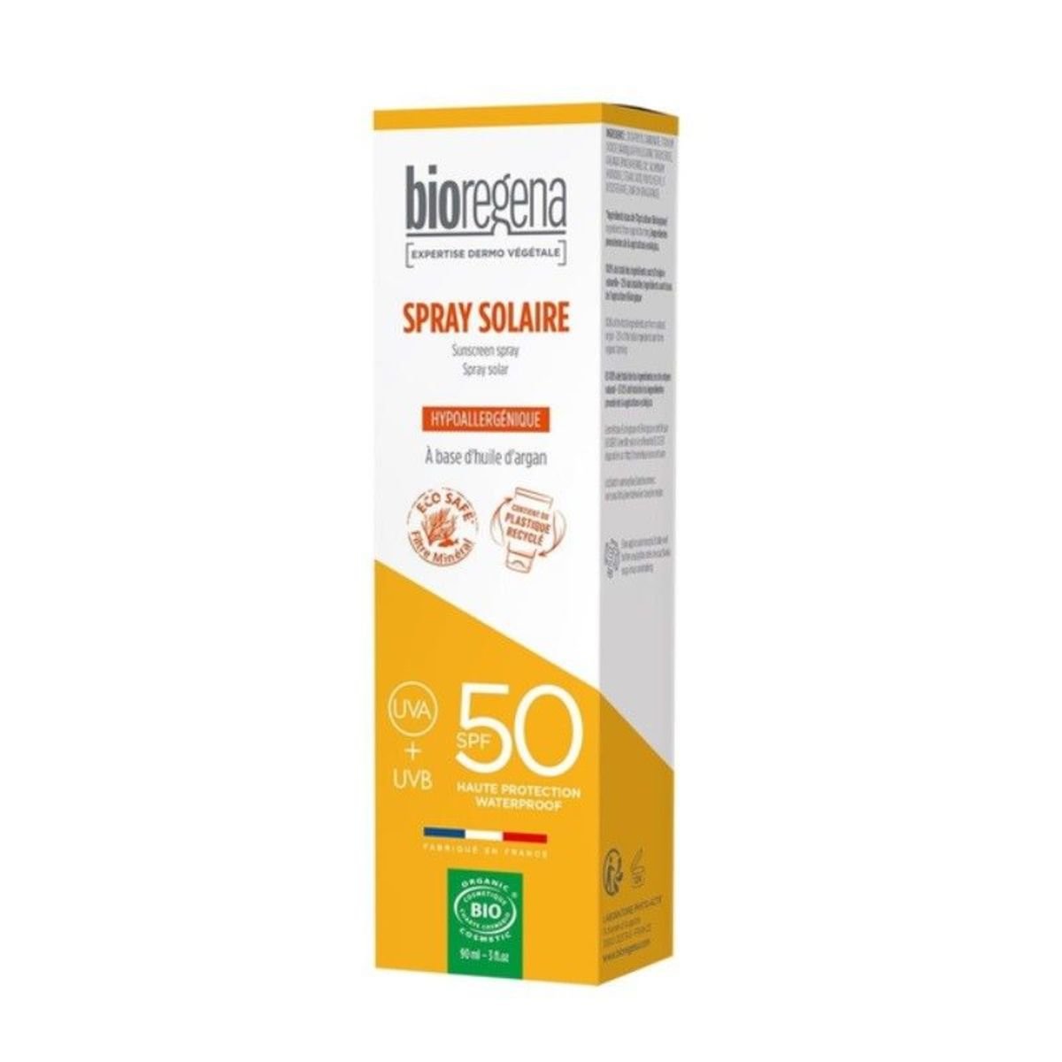 1200-baseFormat-3700067371910 Spray solar spf50 hipoalergénico Bioregena 90 ml - Imagen 1