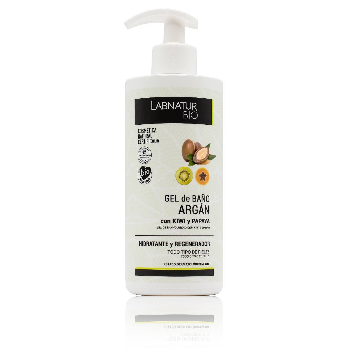 Gel-Bano-Argan-kiwi-y-papaya Labnatur Bio Gel De Ducha Argan, Kiwi y Papaya 450ml - Imagen 1