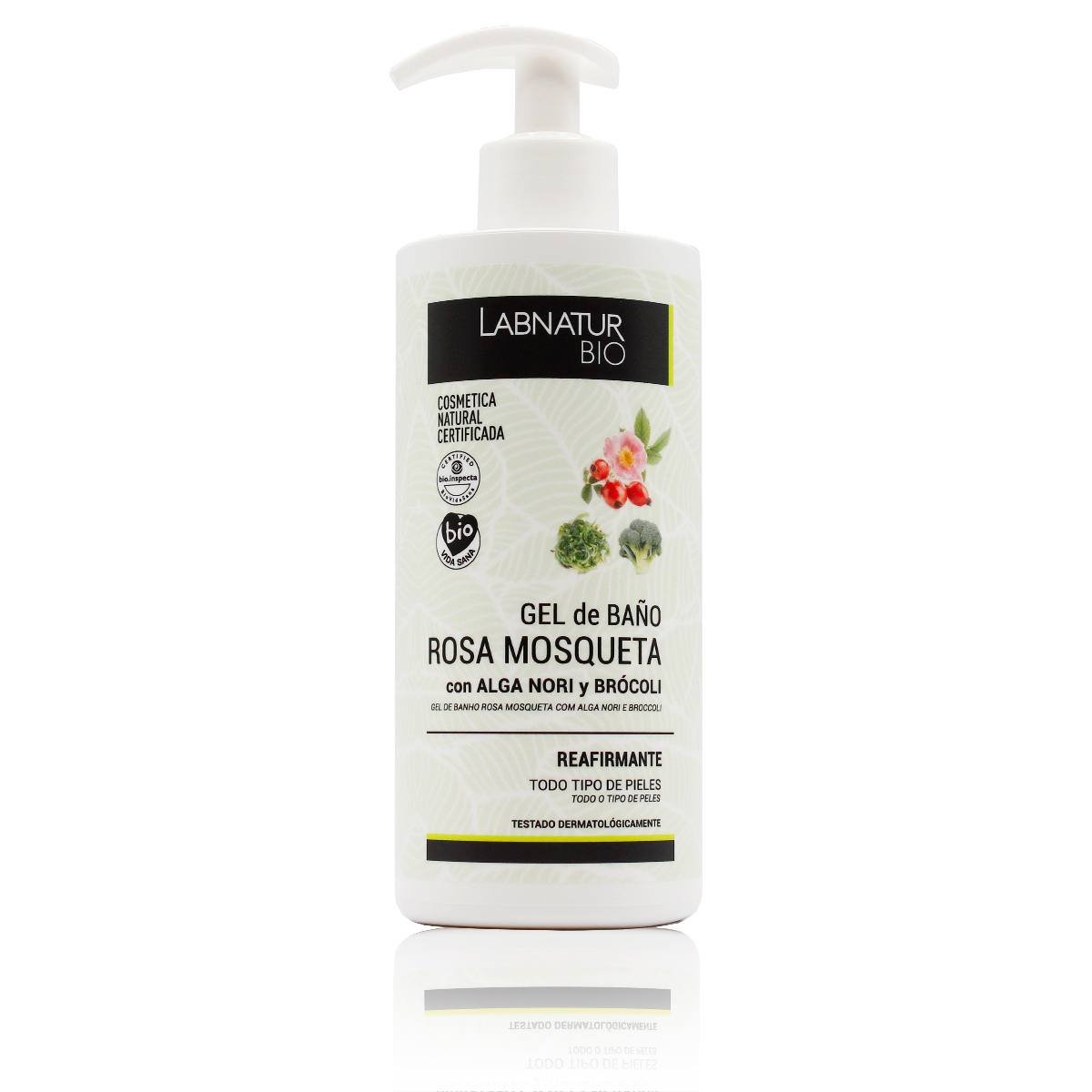 Gel-Rosa-Mosqueta.-Algas-y-Brocoli Labnatur Bio Gel De Ducha Rosa Mosqueta, Algas y Brócoli 450ml - Imagen 1