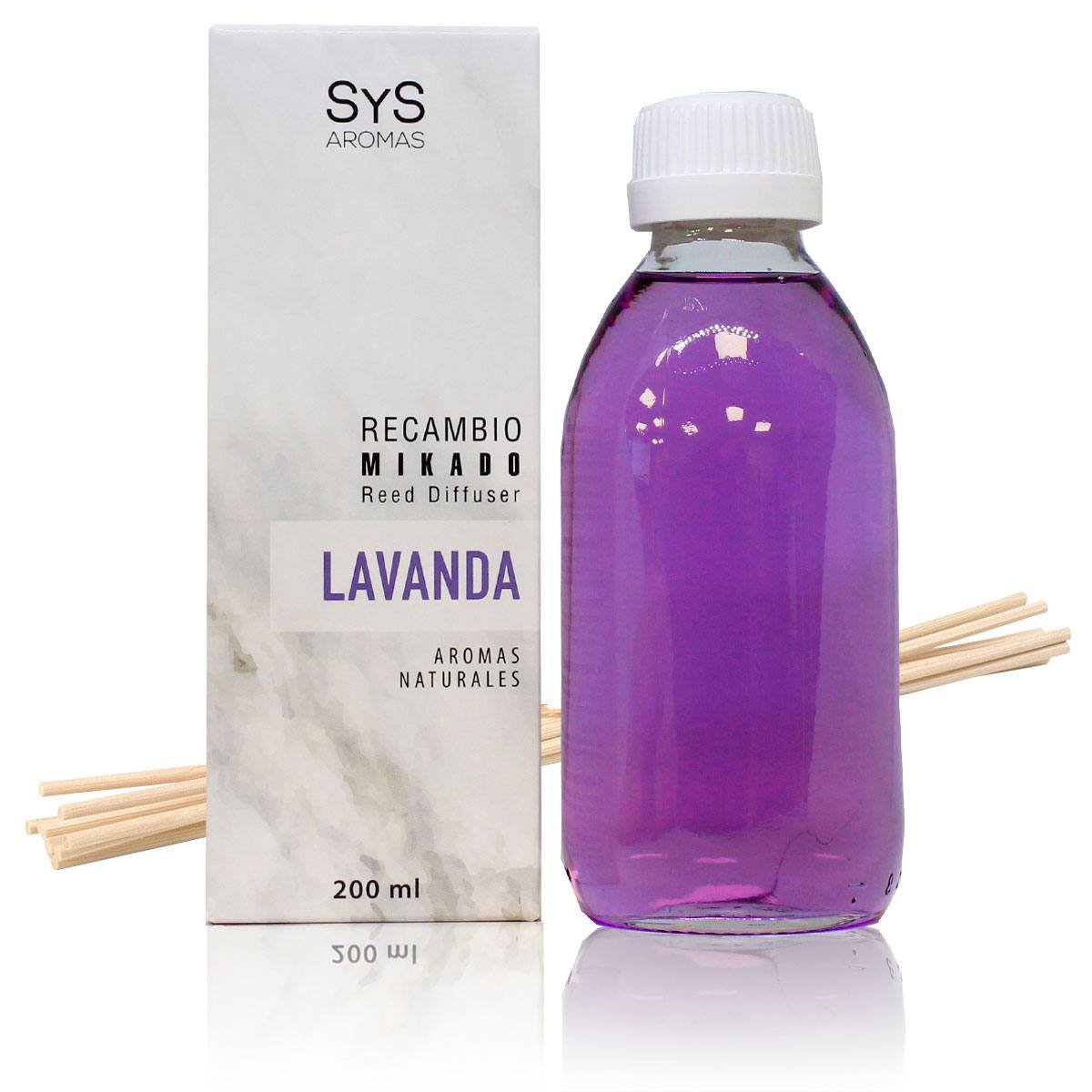 Lavanda-2 Recambio Mikado SyS 200ml+Palos - Imagen 1