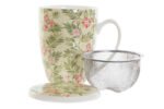 Taza de Té con filtro flores
