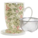 Taza de Té con filtro flores