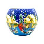 Cristal luminiscente pueblo nevado