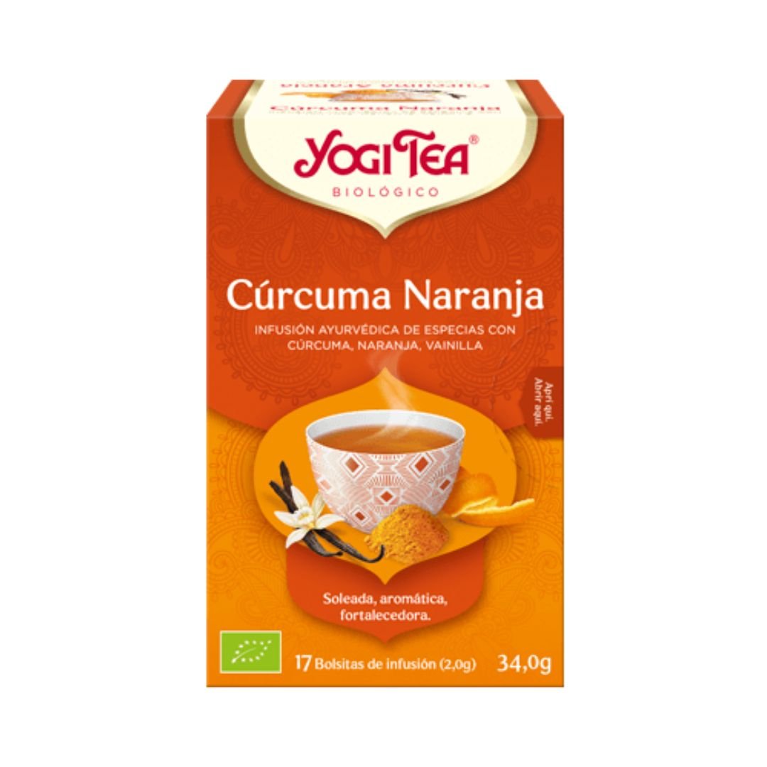 xr:d:DAFM9MDnPZ8:115,j:41966532290,t:22112323 Yogi Tea Cúrcuma naranja 17x2 g - Imagen 1