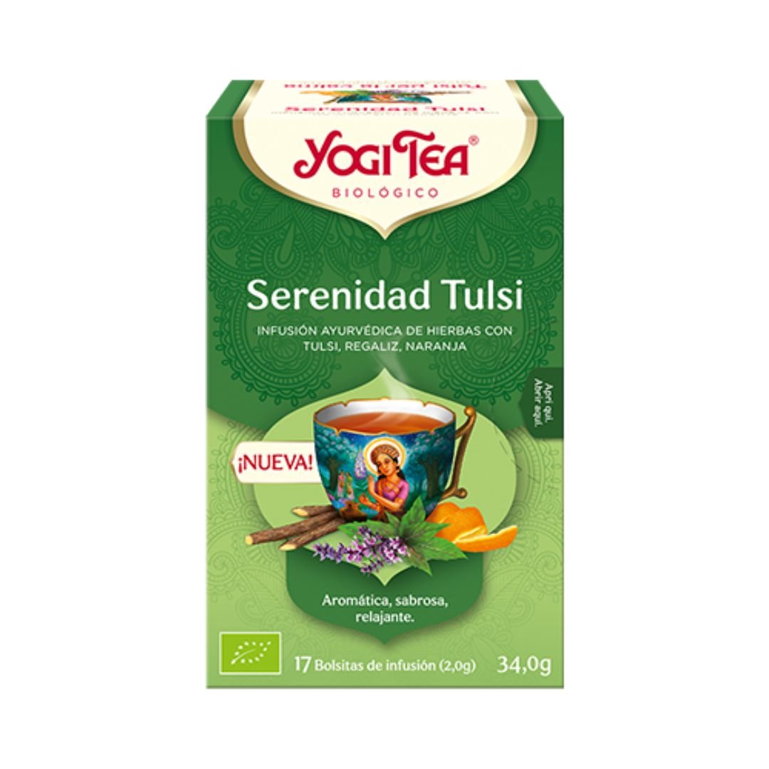 xr:d:DAFQ-pWkUm4:27,j:42023489627,t:22112412 Yogi Tea Serenidad Tulsi 17x1,8 g - Imagen 1
