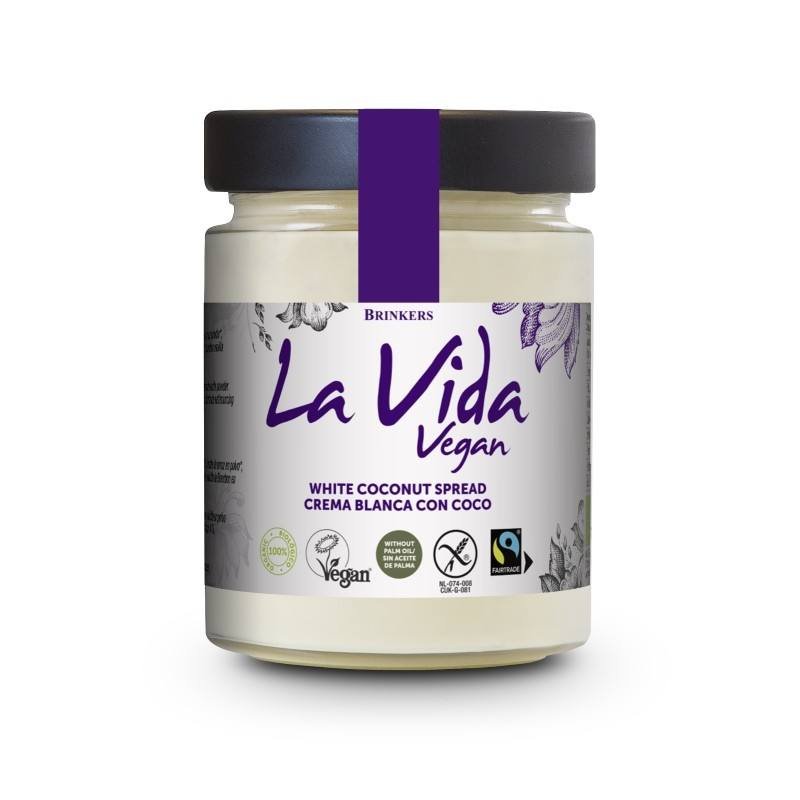crema_blanca_con_coco_vegana_para_untar_la_vida_vegan_270_g Crema blanca con coco vegana para untar La vida Vegan 270 g - Imagen 1