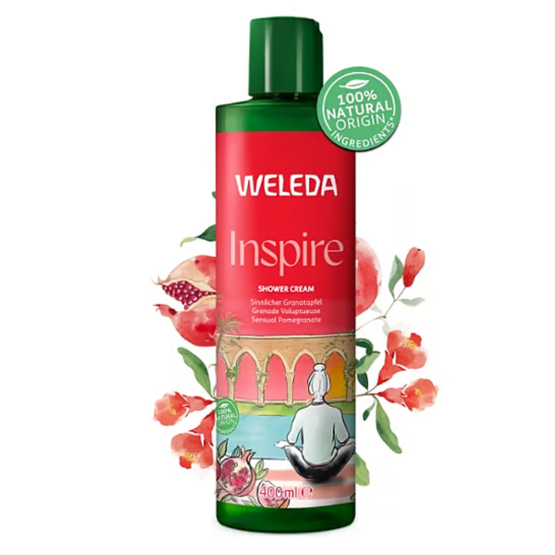 weleda-inspire-gel-de-ducha-cremoso-granada Gel de ducha cremoso Granada 400 ml - Imagen 1